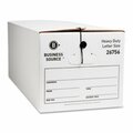 Business Source Storage Box- Medium-duty- Letter- 12-CT- White-Black BU463502